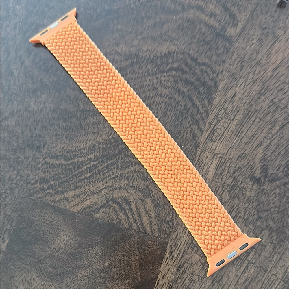 Orange Braided Solo Loop Band for Smartwatch